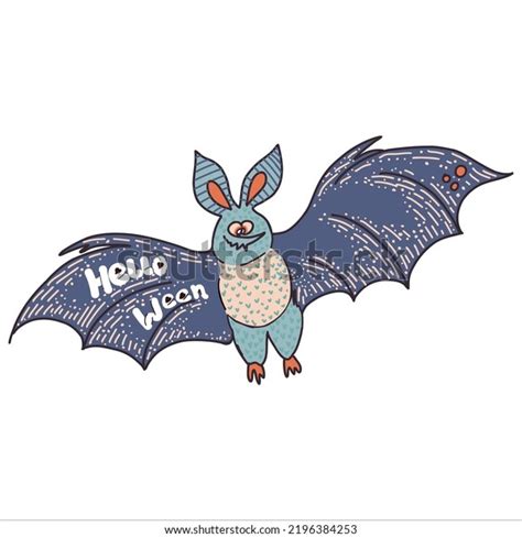 Cartoon Bat Vector Illustration On White Stock Vector Royalty Free