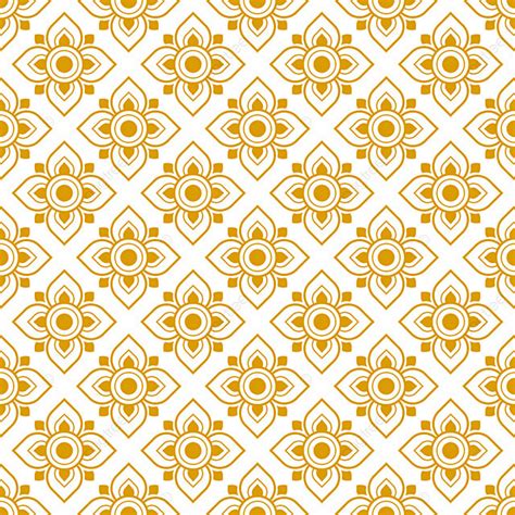 Thai Golden Vector Art Png Golden Color Thai Pattern Background