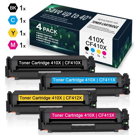 Pack X Toner Cartridge Replacement For Hp M Dn Printer Bk C