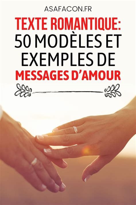 Texte Romantique 50 Modèles Et Exemples De Messages Damour Texte