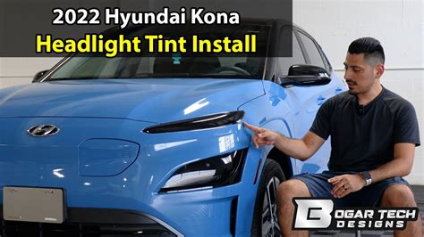 2022 Hyundai Kona Headlight Tint Installation Youtube