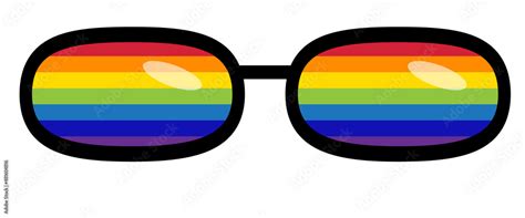 Lgbt Rights Symbol Love Is Love Concept With Eyeglasses Gay Parade