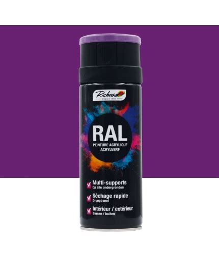 Peinture aérosol RAL 4005 lilas bleu colorants pigments fr