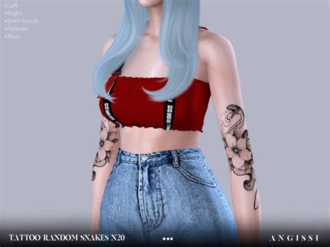 Angissi S Tattoo Random Snakes N Sims Tattoos Sims Gaming Clothes