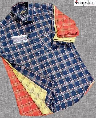 Snapshirt Collar Neck Men Check Shirt Handwash Size M L Xl At Rs 175