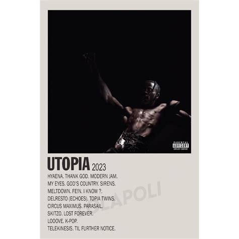 Jual Poster Cover Album Utopia Travis Scott Shopee Indonesia