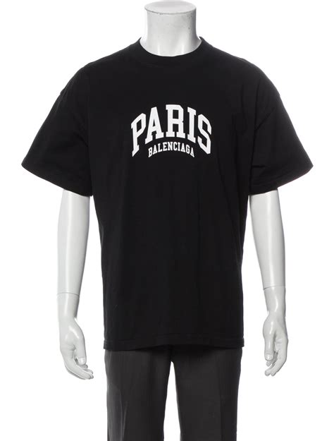 Balenciaga 2021 Paris Logo T Shirt Black T Shirts Clothing