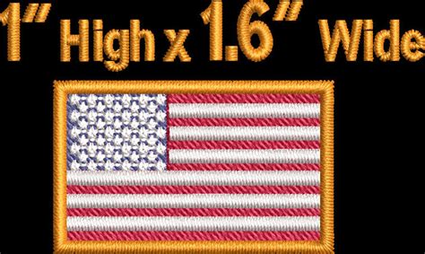 One Inch Usa Flag Design For Machine Embroidery Small Etsy