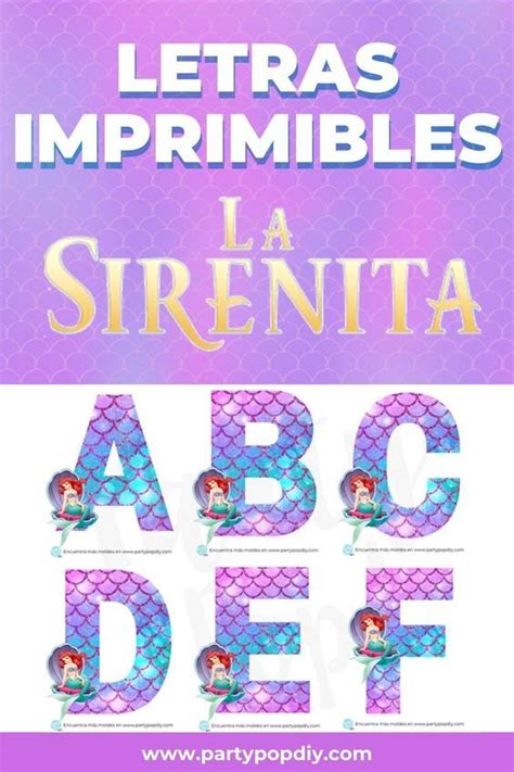 Letras De La Sirenita Letras Lasirenita Alfabeto Abecedario Ariel