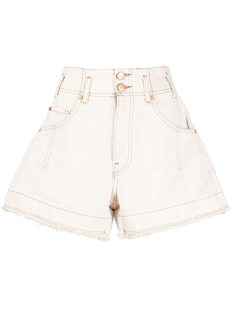 Ulla Johnson Wide Leg High Waisted Shorts White Farfetch Uk