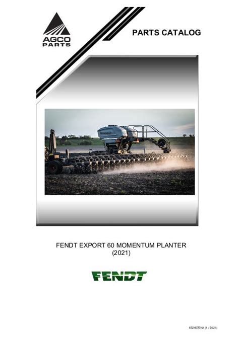 AGCO Technical Publications Fendt Seeding Planters FENDT EXPORT 60