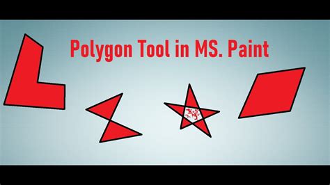 How To Draw With Polygon Tool In Ms Paintshapes With Polygon Tool