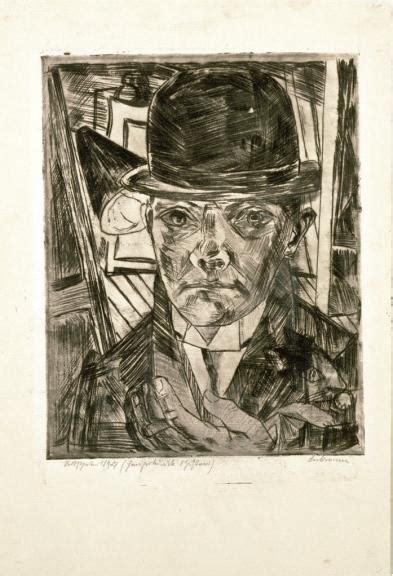 Oil Painting Replica Self Portrait In Bowler Hat By Max Beckmann