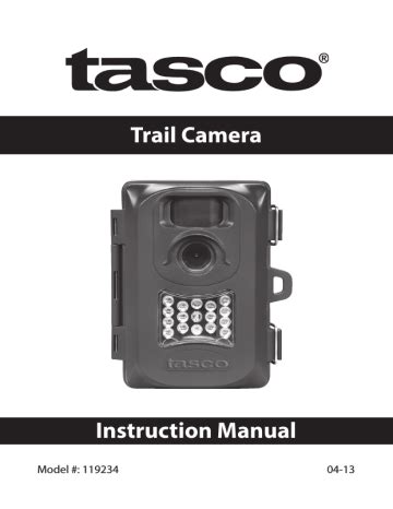 Tasco 119234 Trail Camera Instruction manual | Manualzz