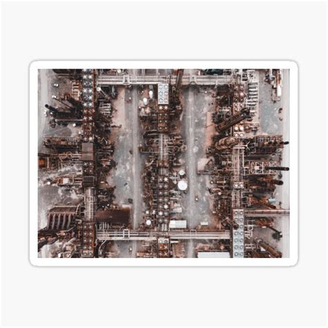 Overhead Refinery Shot Sticker For Sale By IVTtech Redbubble