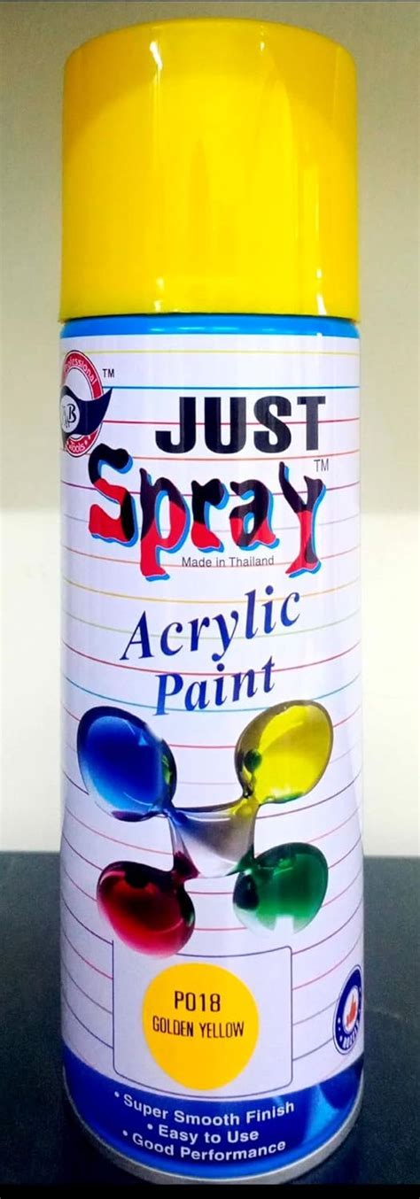 JUST SPRAY Car Auto Multi Purpose Lacquer Spray Paint Golden Yellow