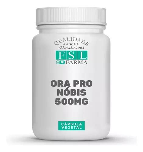 Ora Pro Nóbis 500mg Cápsulas Vegan 60 Cápsulas MercadoLivre