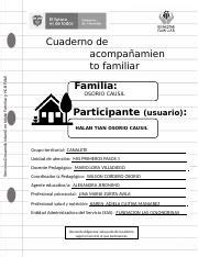 Cuaderno De Acompa Amiento Familiar Mis Primeros Pasos Docx