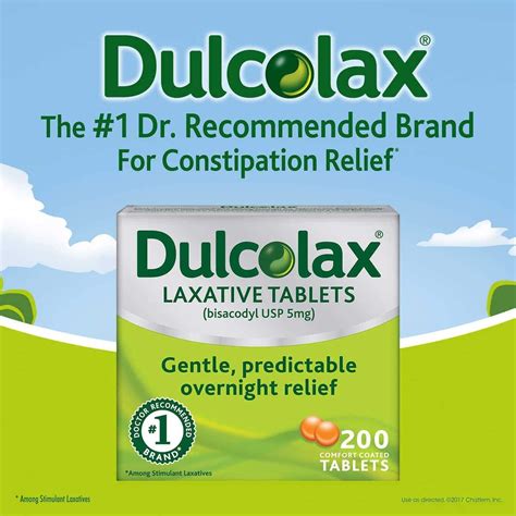 Dulcolax Laxative 5 Mg 200 Comfort Coated Tablets 2