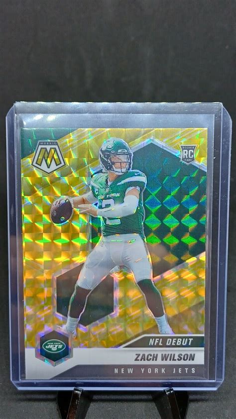 Zach Wilson Mosaic Nfl Debut Yellow Reactive Jets Rookie