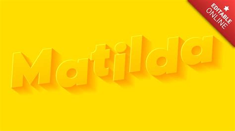 Matilda Efecto Amarillo Veraniego Generador De Efectos De Texto