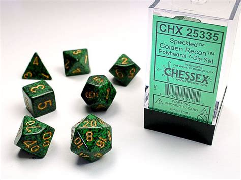 Speckled Poly Golden Recon 7 Die Set By Chessex Barnes And Noble®