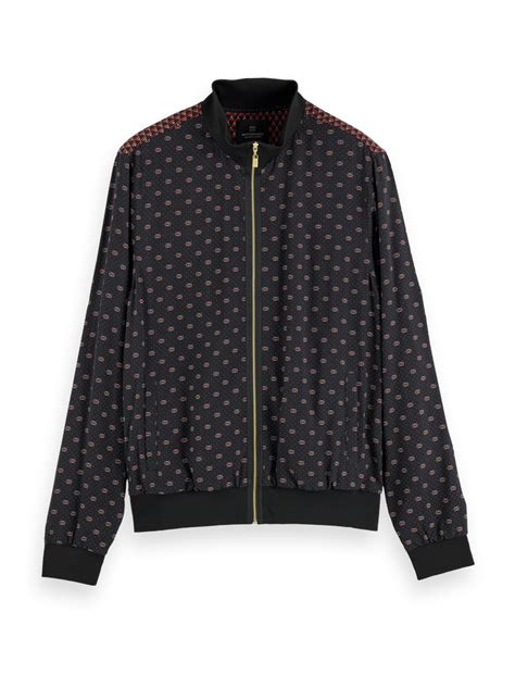 All Over Pattern Zip Up Shirt Jacket Scotch And Soda