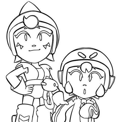 Coloring Page Brawl Stars The Stunt Show New Bonnie Janet 3