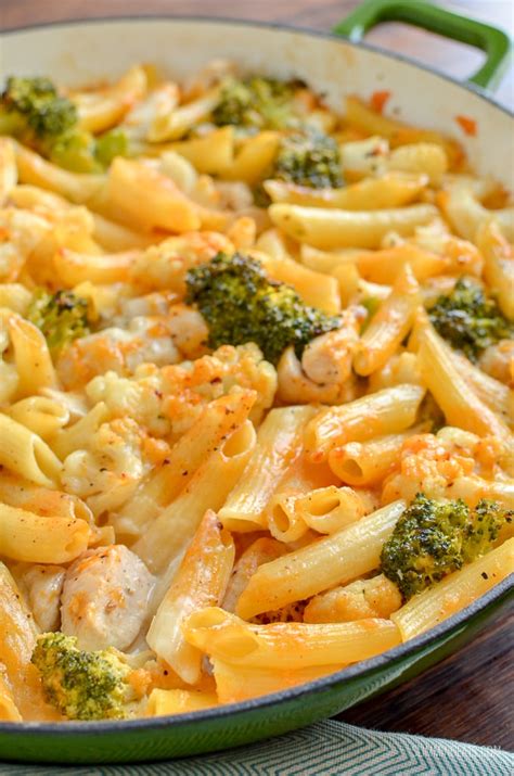 Chicken Broccoli And Cauliflower Pasta Bake Slimming Eats