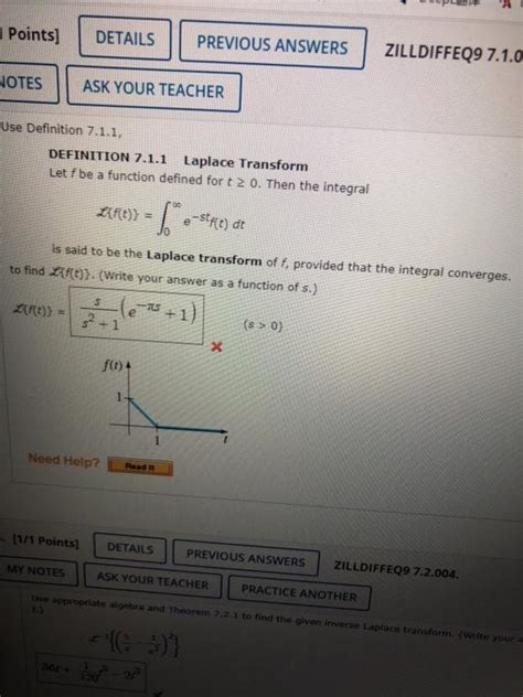 Solved Points Details Previous Answers Zilldiffeq Chegg