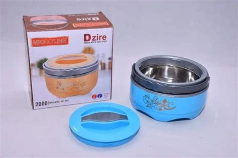 Fancy Casserole With Handle Plastic Dzire Insulated Hot Pot For Home Size 2000ML At Rs 145