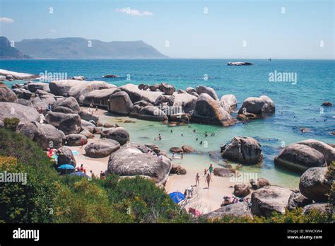 Boulders Beach In Cape Town Is A Swimming Area Surrounded By Granite