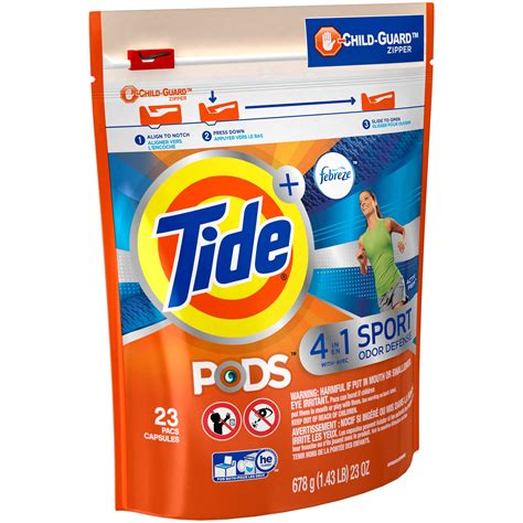 Tide PODS Plus Febreze Sport Odor Defense Laundry Pacs Active Fresh