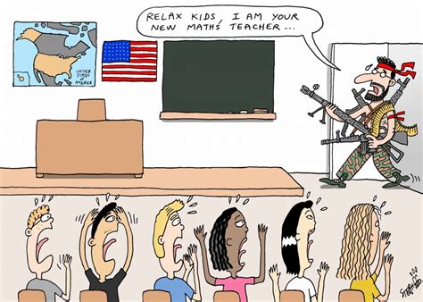 Tats Unis Quand Les Armes Sinvitent L Cole Cartooning For Peace