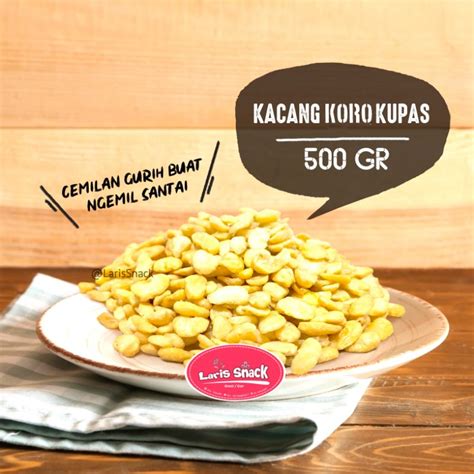 Jual Kacang Koro Kupas Asin Gurih Renyah Snack Kiloan Curah 500gr