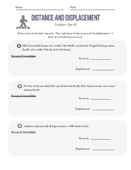 Distance And Displacement Practice Problems Set By Maco Design Studios