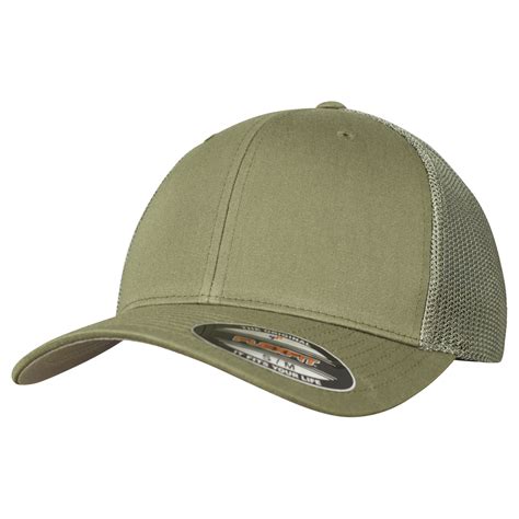 Flexfit Mesh Trucker Cap Oliv Kotte Zeller