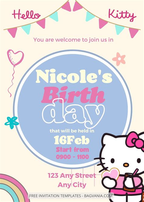 Hello kitty birthday invitations – Artofit