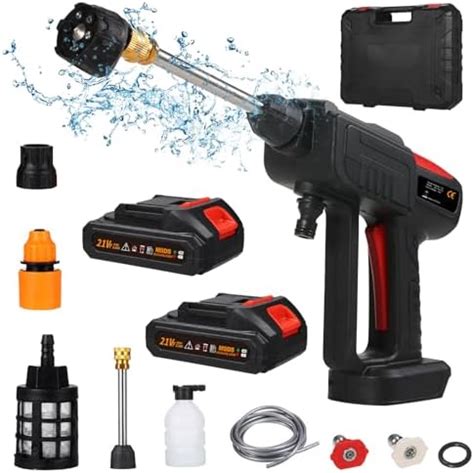 Cordless Pressure Washer 60Bar 150W Rechargeable Battery Pressure