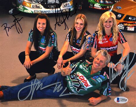 Force Family Racing 8x10 Photo Signed by (4) with John Force, Brittany