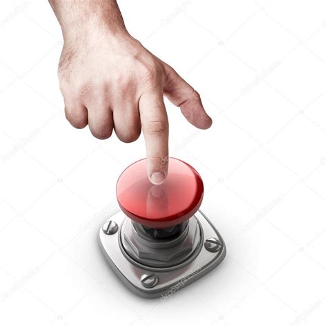 Hand press on Red button Stock Photo by ©ADDRicky 20349737