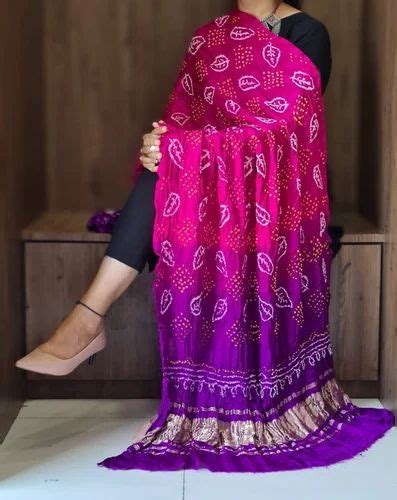 Pure Gaji Silk Bandhani Dupatta At Rs Piece Trikon Baug Rajkot