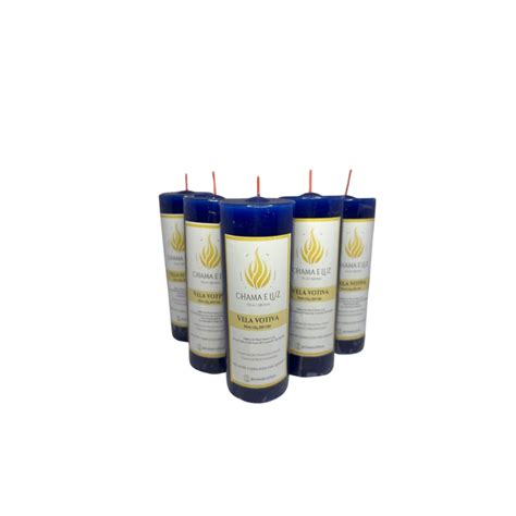 Kit Velas Votiva G Parafina Pura Vela De Dias Azul Bic