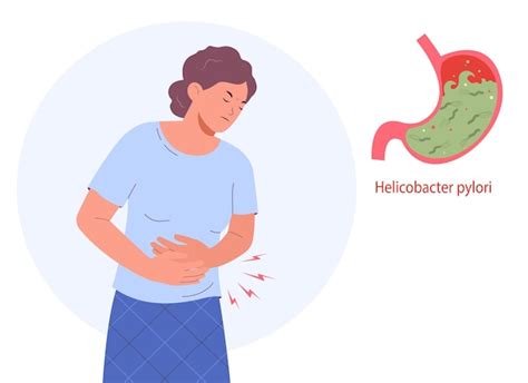 Kobieta Z B Lem Brzucha Zapalenie B Ony Luzowej O Dka Helicobacter