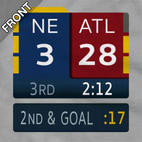 New England Patriots Shirt 28-3 Super Bowl LI Scoreboard Gray