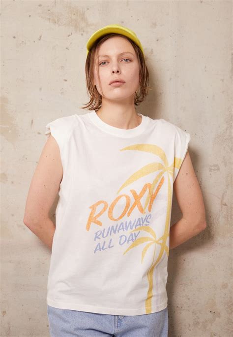 Roxy The Smell Of The Sea Print T Shirt Snow White White Zalando