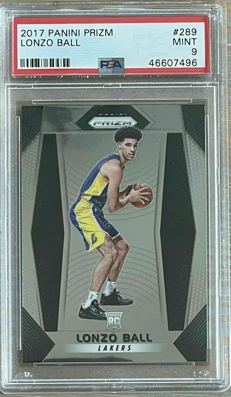 Panini Prizm Lonzo Ball Rookie Rc Psa Mint Lakers Ebay