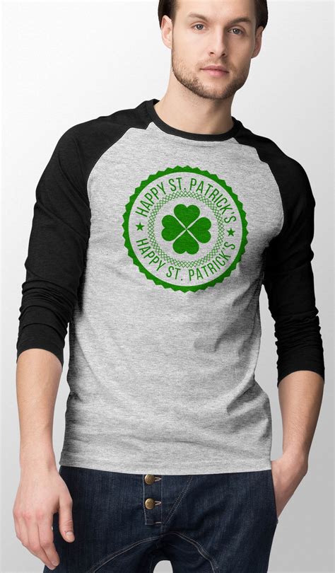 Origin Clothing Mens Happy St Patricks Day Baseball Jersey Shirt