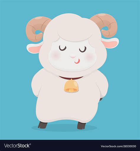 Sheep smiling Royalty Free Vector Image - VectorStock