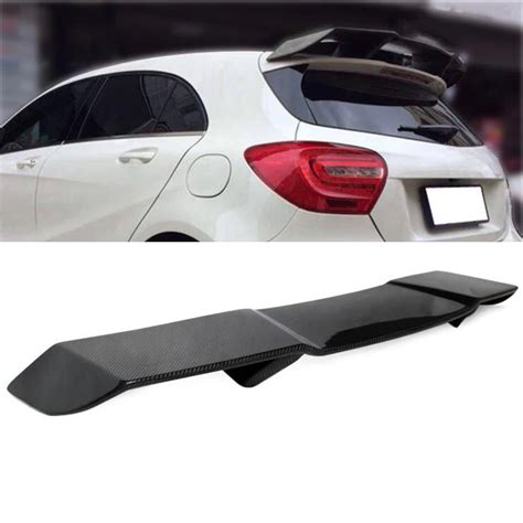 CEYUSOT FOR Real Carbon Fiber Roof Spoiler Accessories Benz A Class